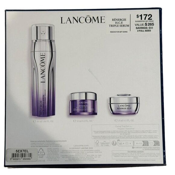 Lancome RÉNERGIE H.C.F. TRIPLE SERUM 3 Piece Limited Edition Skincare Gift Set N - Picture 3 of 12